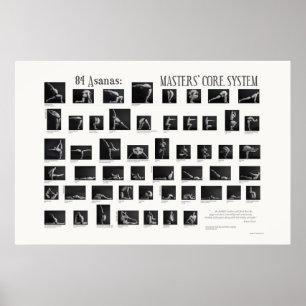 Poster 84 Asanas : Système du noyau des maîtres