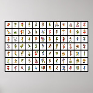 Poster 84 Enfants à fleurs