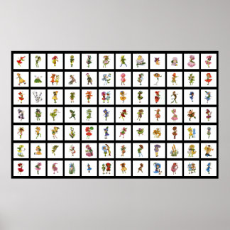 Poster 84 Enfants à fleurs