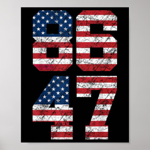 Poster 8647 Anti Trump 86 47 Retro Anti-Trump Drapeau Amé