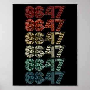 Poster 8647 Anti Trump 86 47 Retro Impeach 47 Anti-Trump