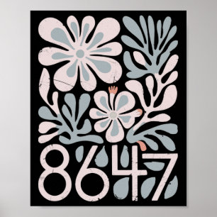 Poster 8647 Résister Subtil Floral Foxtrot Delta Tango Pr