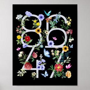 Poster 8647 Subtle Anti Trump 86 47 Floral Boho Style 1