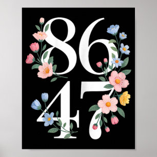 Poster 8647 Subtle Anti Trump Flower Floral Boho Vintage