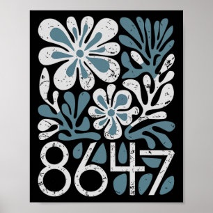 Poster 8647 Trump subtil 86 47 Style floral boho