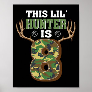 Poster 8 Anniversaire Chasse Cerf 8 Anniversaire Chasseur