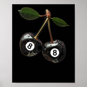 Poster 8 Billard Billard Joueur Cerises