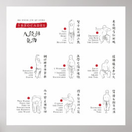 Poster 8 Brocades Ba Duan Jin QiGong