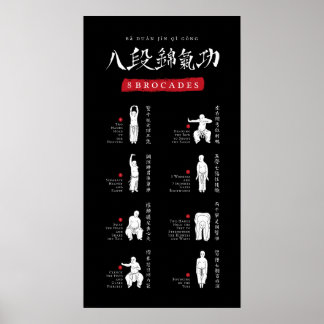 Poster 8 Brocades Ba Duan Jin QiGong