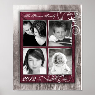 Poster 8"x10" 4 Fente Famille Collage Montage Acier Magno