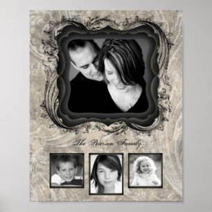 Poster 8"x10" 4 Fente Famille Collage Montage Eternel Bea