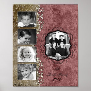 Poster 8"x10" 5 Fente Famille Collage Montage Élégance