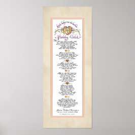 Poster 8 x 20 Construire un enfant en santé, Parchemin Bl