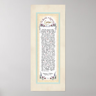 Poster 8 x 20 Pour construire un amour durable Crème et b