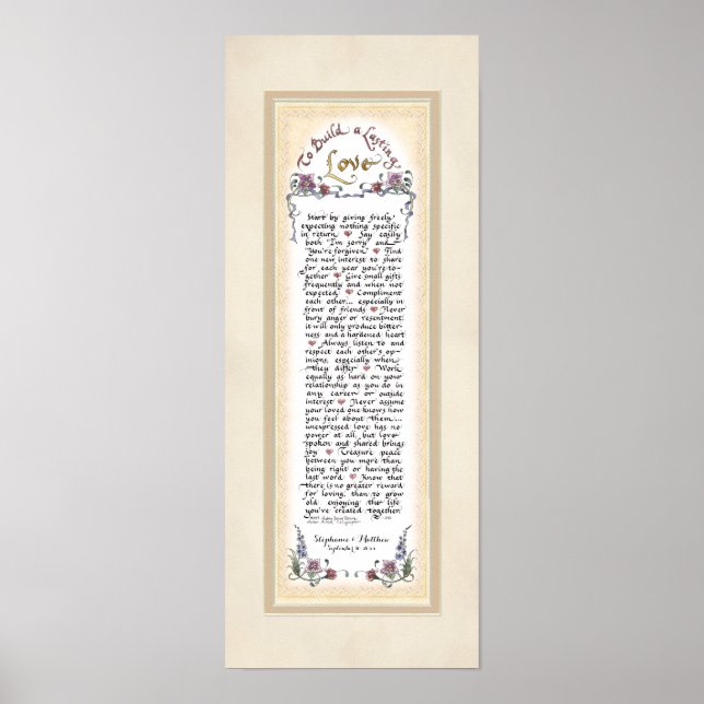 Poster 8 x 20 Pour construire une crème d'amour durable M (Devant)