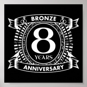 Poster 8E anniversaire mariage bronze