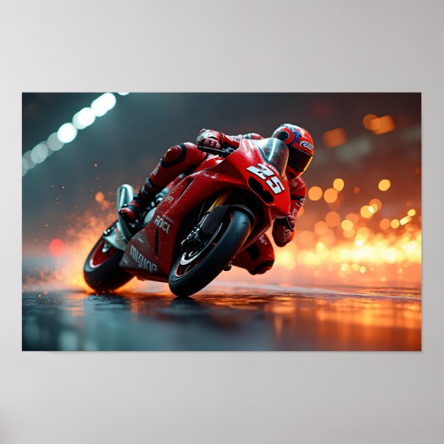 Poster 8K MotoGP Elite: High-Velocity Superbike Digital (Devant)