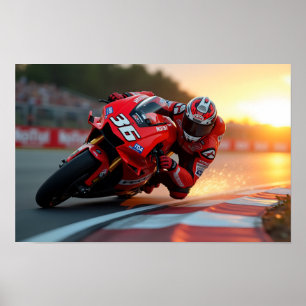 Poster 8K MotoGP Elite : Superbike numérique à grande vit