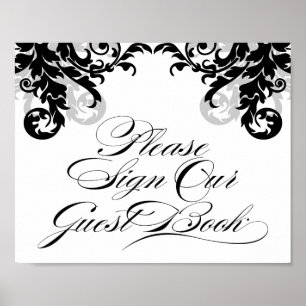 Poster 8x10 Flourish Signe Notre Livre d'Invité pour Fram