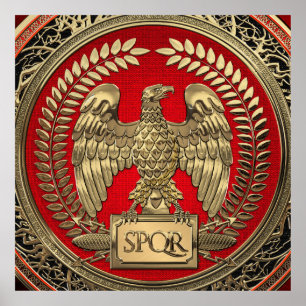 Poster [901] Aigle impérial romain d'or