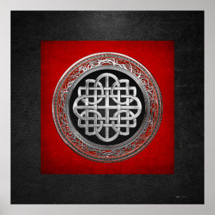 Poster [901] Croix du noeud d'argent celtique sacré
