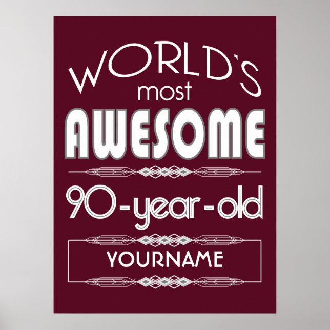 Poster 90e Anniversaire Mondes Meilleur Fabuleux Rouge fo (Devant)