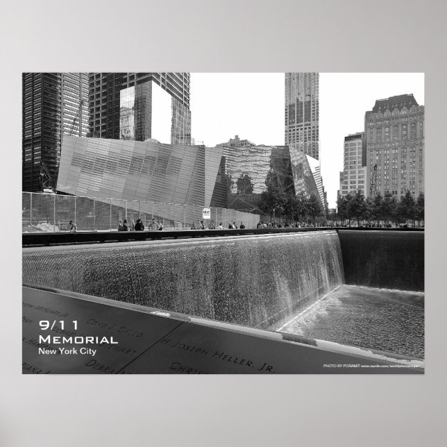 Poster 911 Memorial NYC 24x18 BW4 (Devant)