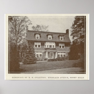 Poster 91 Highland Avenue Short Hills en 1925