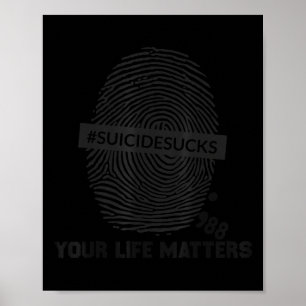 Poster 988 Prévention du suicide Votre vie compte Suicide