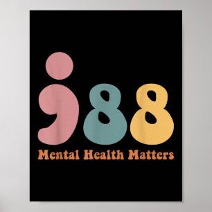 Poster 988 Semicolon Santé mentale S Prévention du suicid