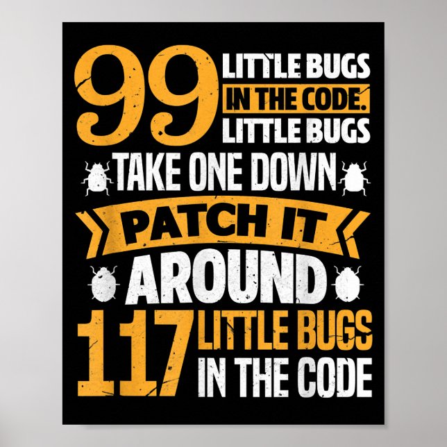 Poster 99 Petits Bugs Dans Code Path It 117 Bugs Programe (Devant)