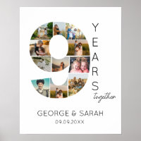 9 Ans Ensemble Collage De Photos Anniversaire De M