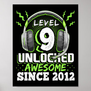 Poster 9 Déverrouillé Awesome 2012 jeu vidéo 9e anniversa