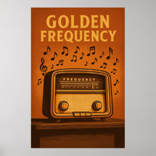 Poster 9, Goldene Frequenz, Vintage