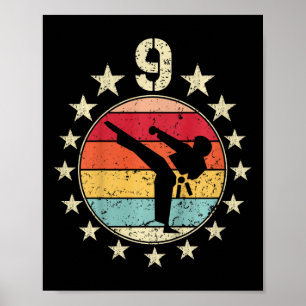 Poster 9e anniversaire Karate Neuvième 9 ans Anniversaire