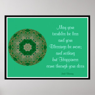 Poster A05 Celtic Kaleidoscopic Mandala - Irish Blessing8