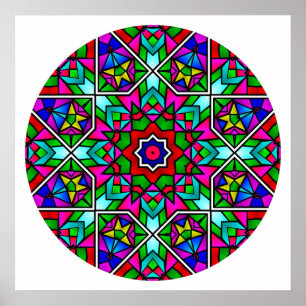 Poster A05 Mandala en verre tendu.2