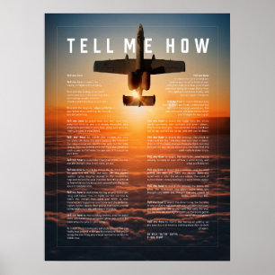 Poster A-10 avec Tell Me How ode aux pilotes militaires