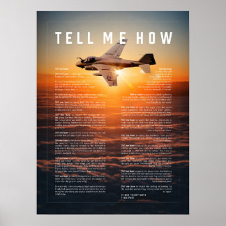 Poster A-6 Intruder avec Dites-moi Comment ode de vol