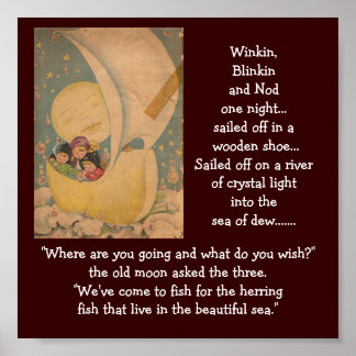 Poster a-6 winkin, blinkin et hochement de tête