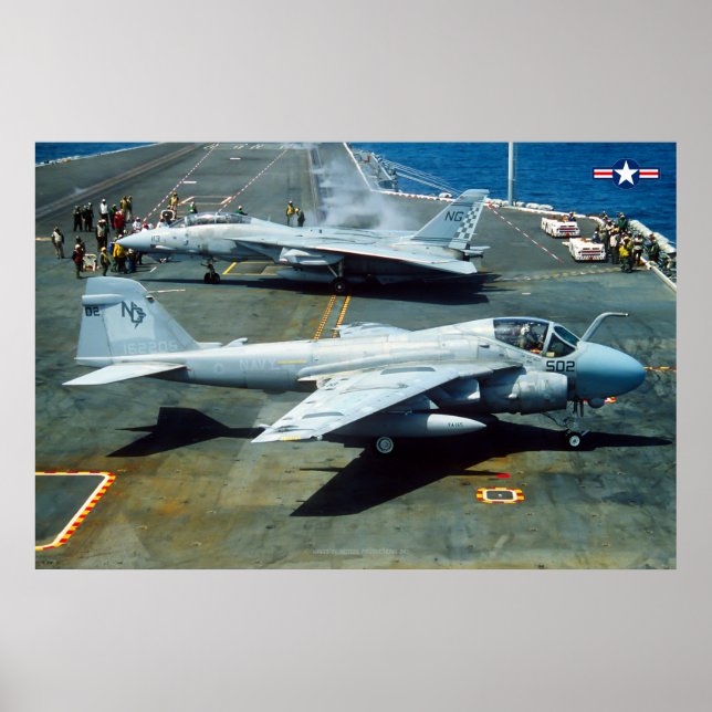 Poster A-6E INTRUDER et F-14 TOMCAT (Devant)