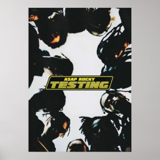 Poster A$AP ROCKY TESTING album étendu de taille A3