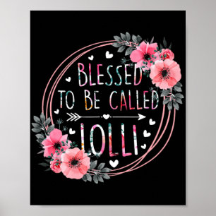 Poster À Appeler Lolli Fête des mères Granmda Fleur Flore