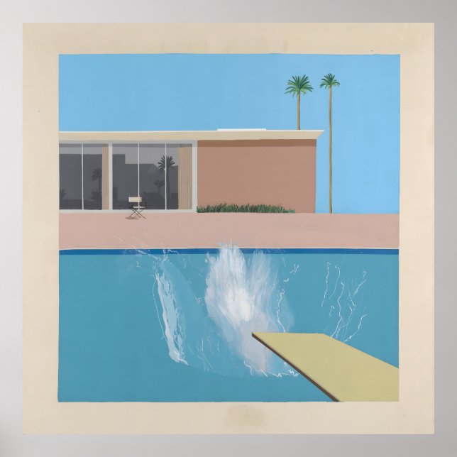 Poster A Bigger Splash – California Pool Print Hockney (Devant)