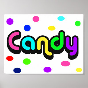 Poster à bonbons