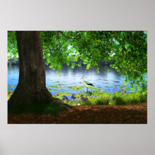 Poster À côté de l'impression d'eau fixe