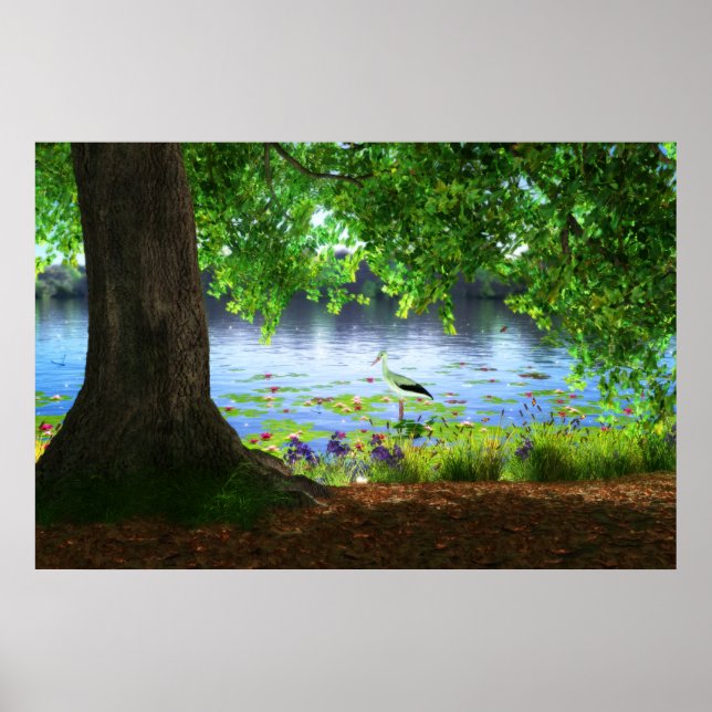 Poster À côté de l'impression d'eau fixe (Devant)