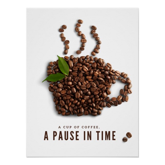 Poster A Cup of Coffee, A Pause in Time – Artistic Coffee (Devant)