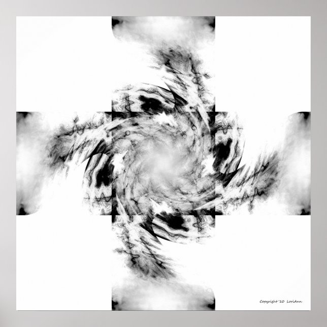 Poster à damiers Swirl (Devant)