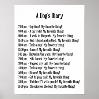 Poster A Dog's Diary print